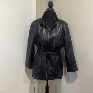 Wilson's Leather Pelle Studio Black Leather
Coat Size L
